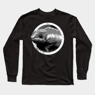 Distressed Pet Chameleon Icon Long Sleeve T-Shirt